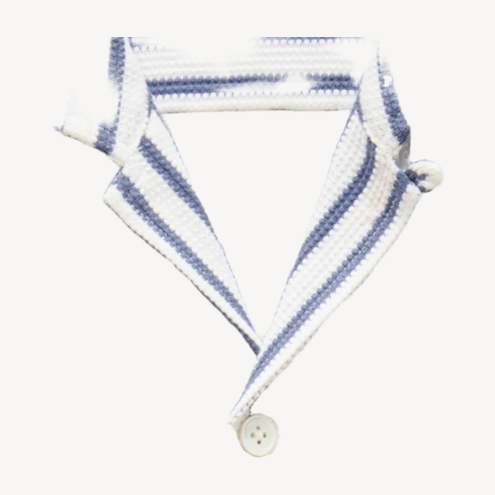 Waffle-knit camp-collar shirt in stripe