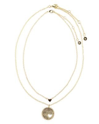 Aqua 2-Pc. Set Cutout Heart Pendant & Collar Necklaces - Exclusive