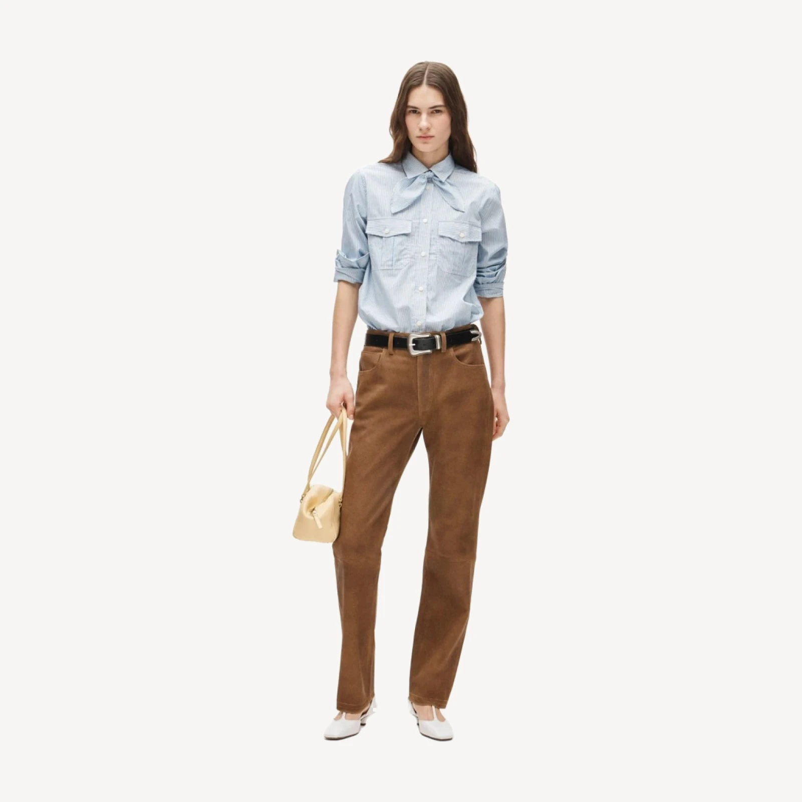 Jules classic-fit tie-neck shirt