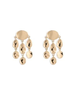 Aqua Sculptural Disc Statement Earrings - Exclusive