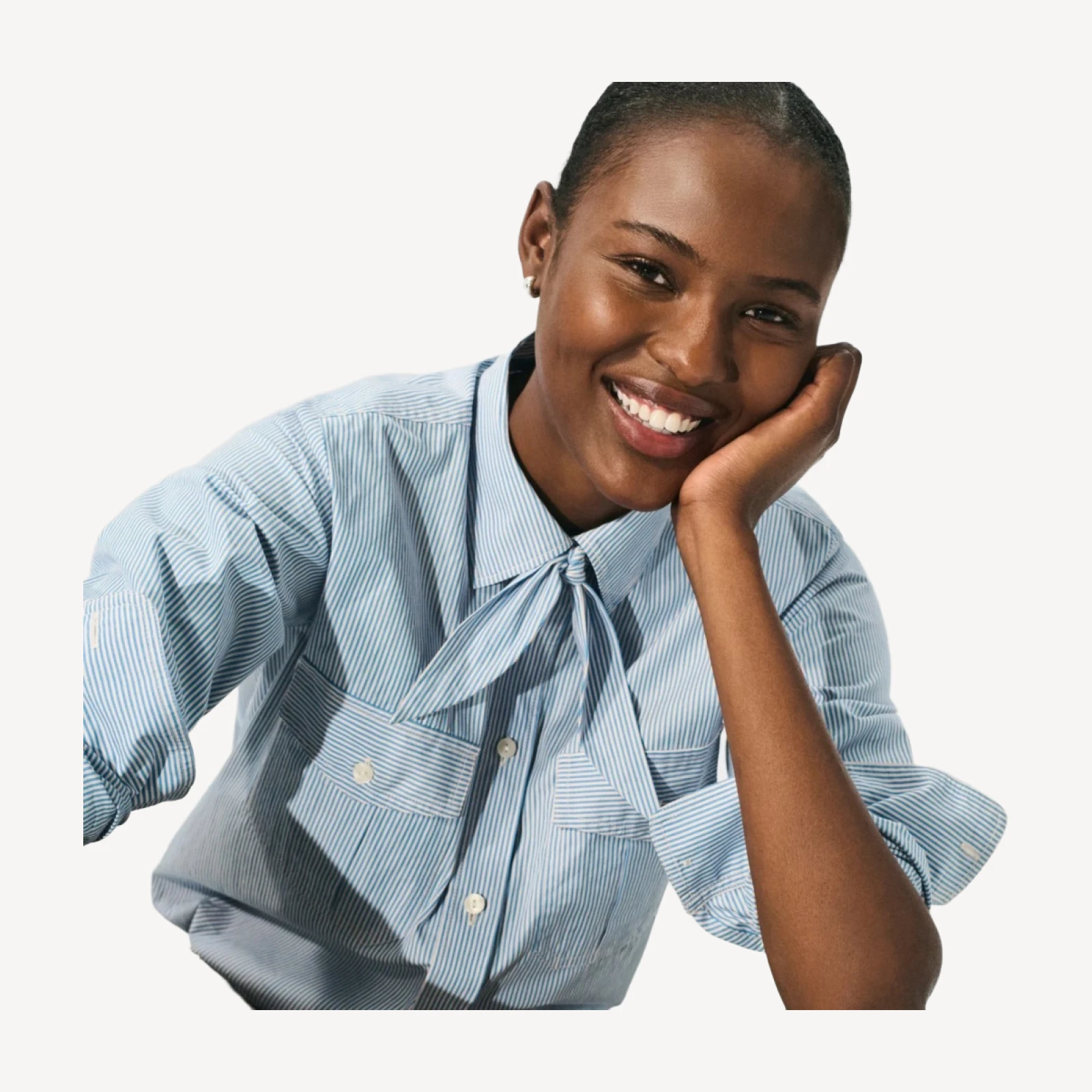 Jules classic-fit tie-neck shirt