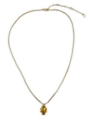 Aqua Cubic Zirconia Geometric Pendant Necklace, 17-20 - Exclusive