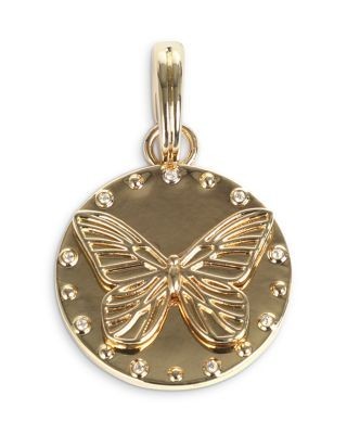 Aqua Pave Butterfly Disc Charm - Exclusive