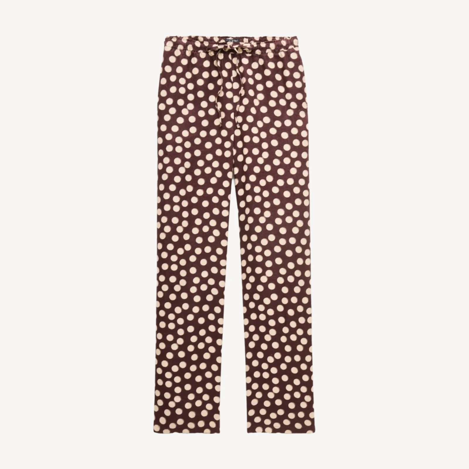 Soleil pant in dot-print linen
