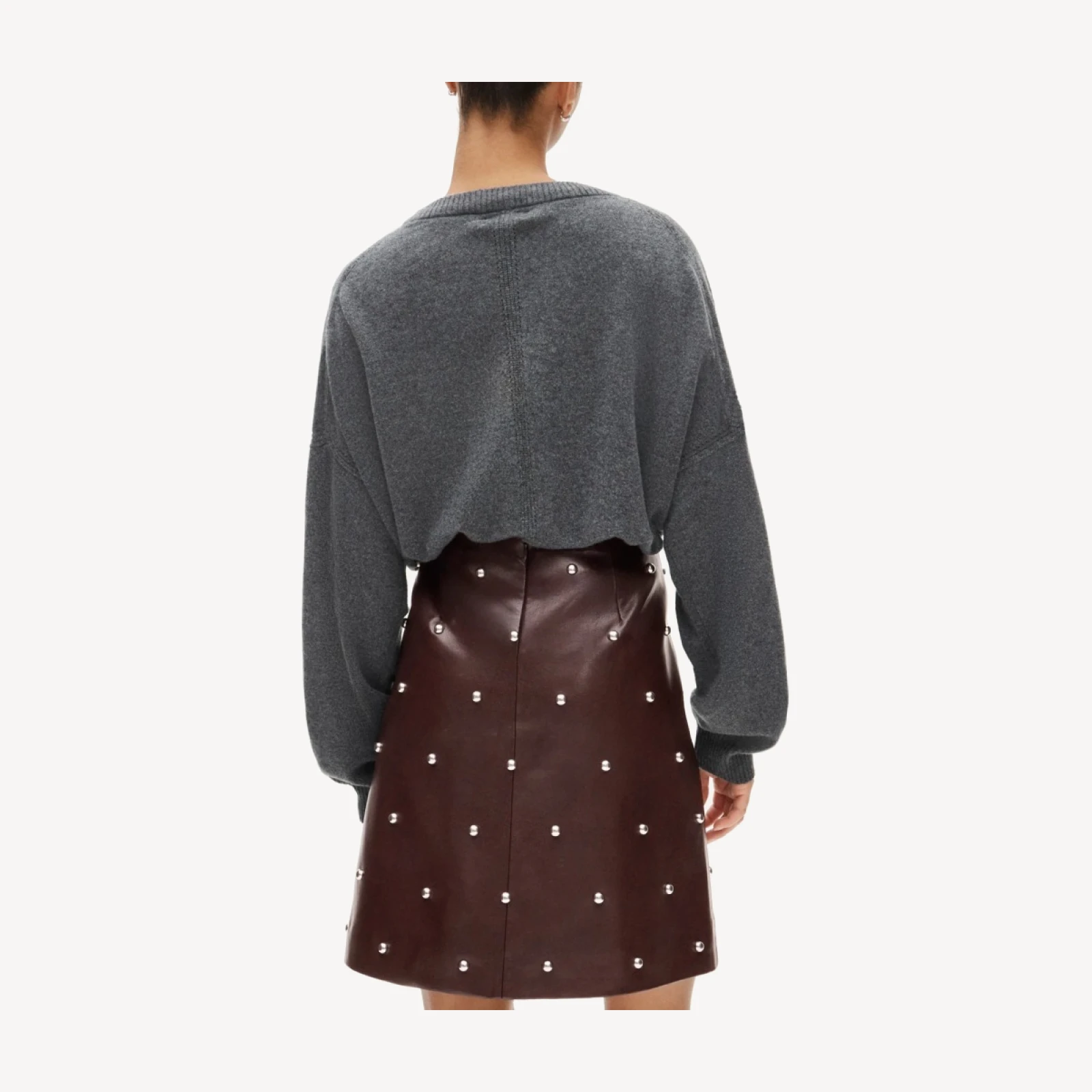 Collection Fairfax skirt in studded faux leather