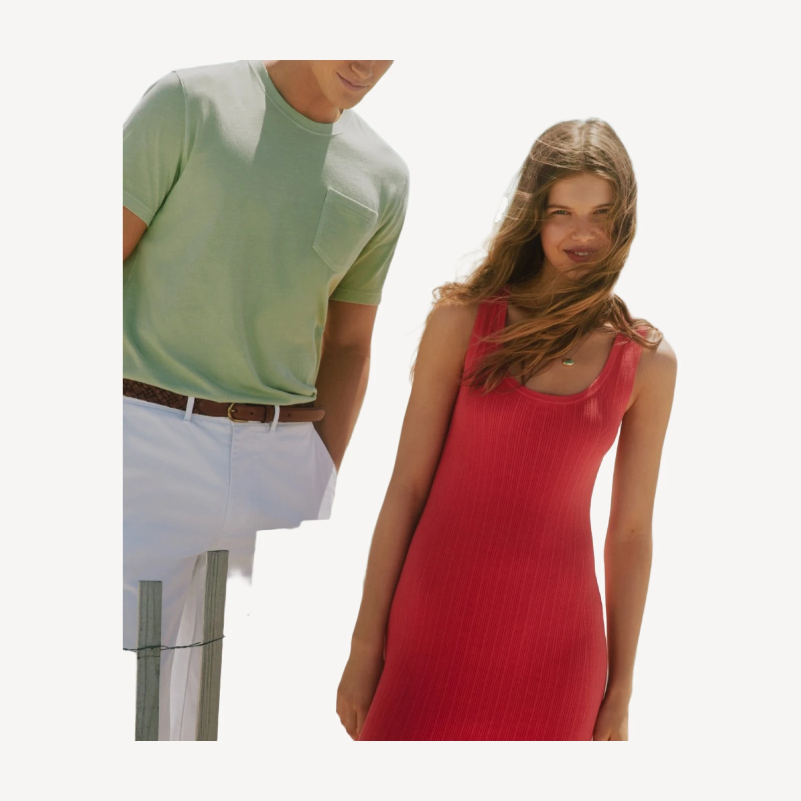 Ruffle-trim sweater-dress in premium ultra-fine cotton