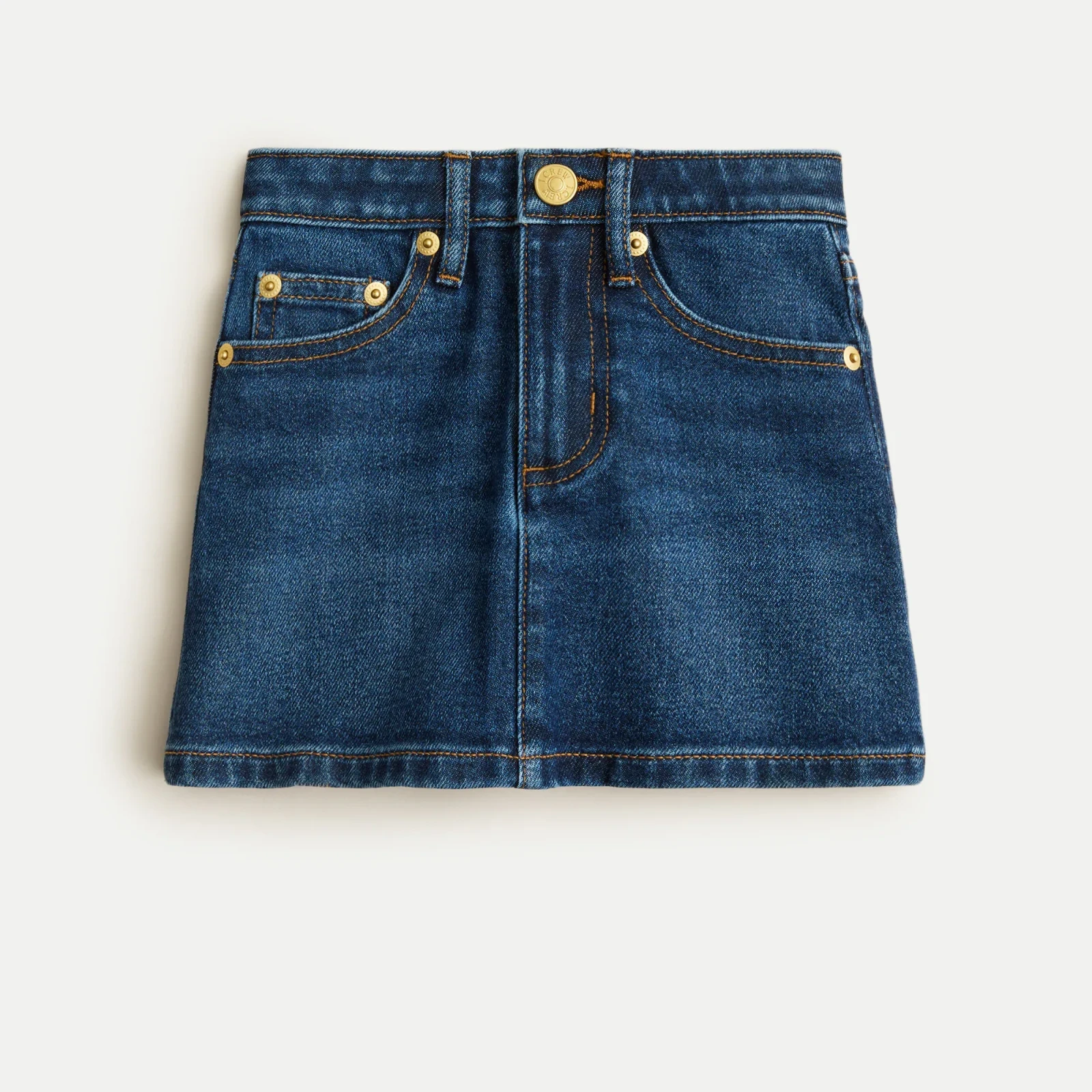 Girls' classic stretch denim skirt