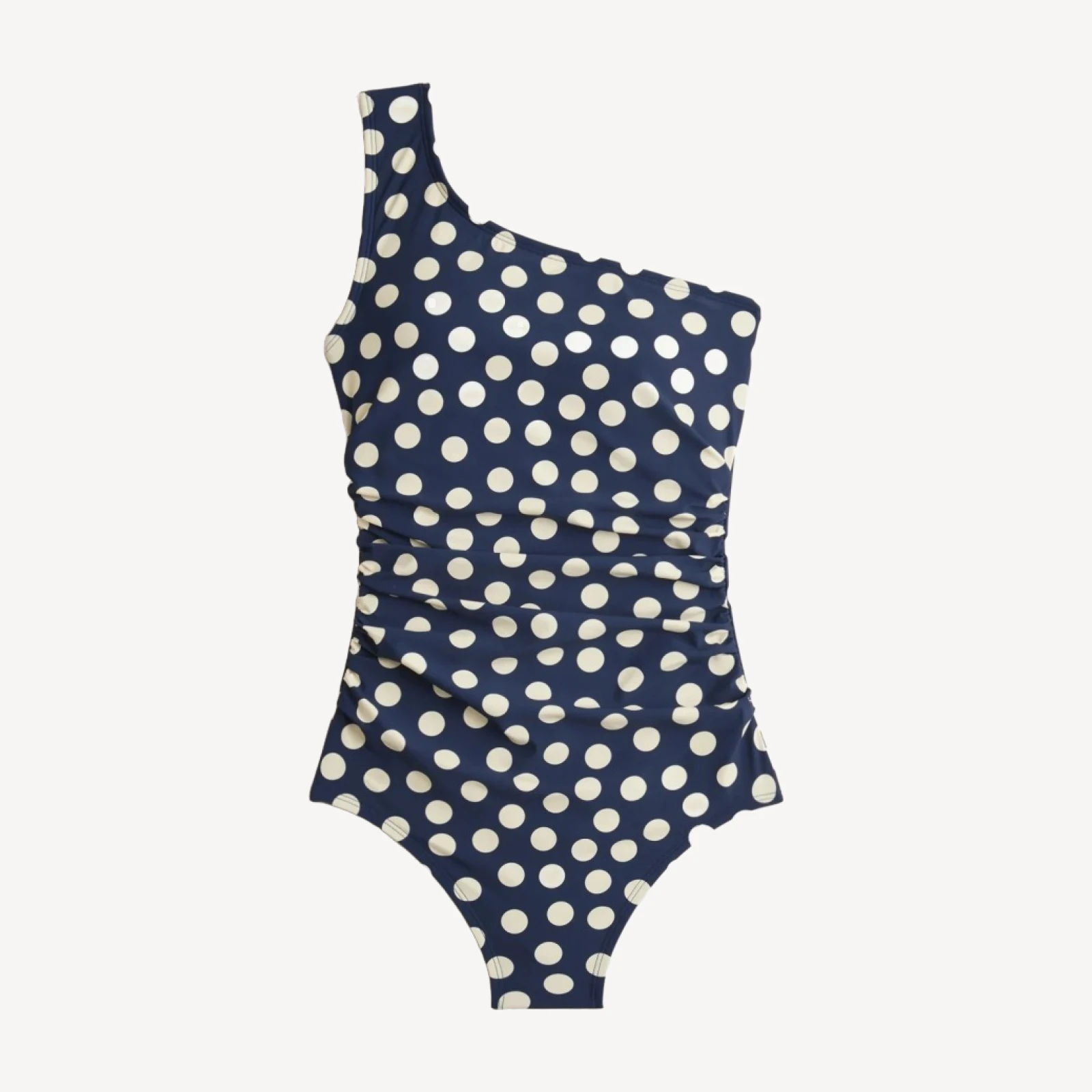 Ruched one-shoulder one-piece