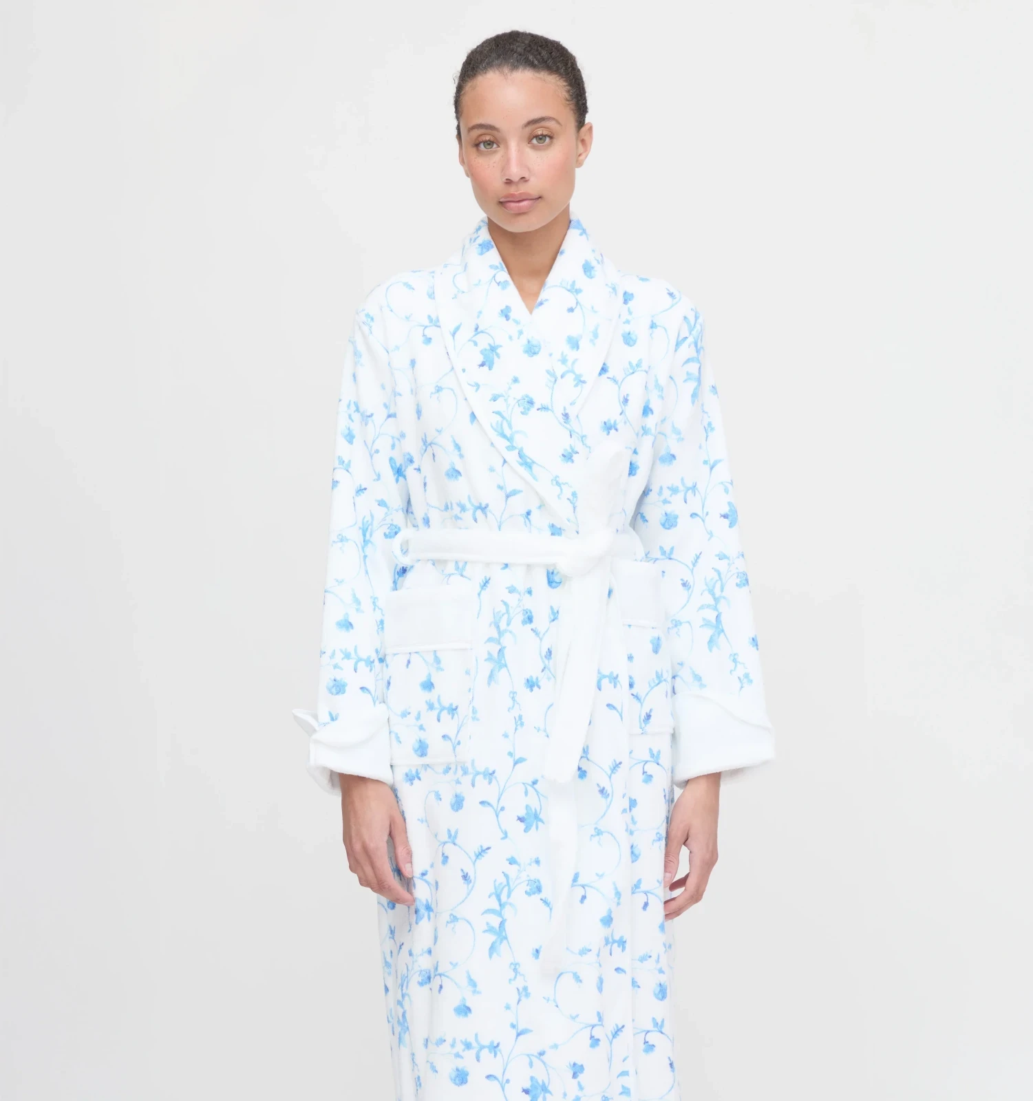 The Hotel Robe - Blue Botanical