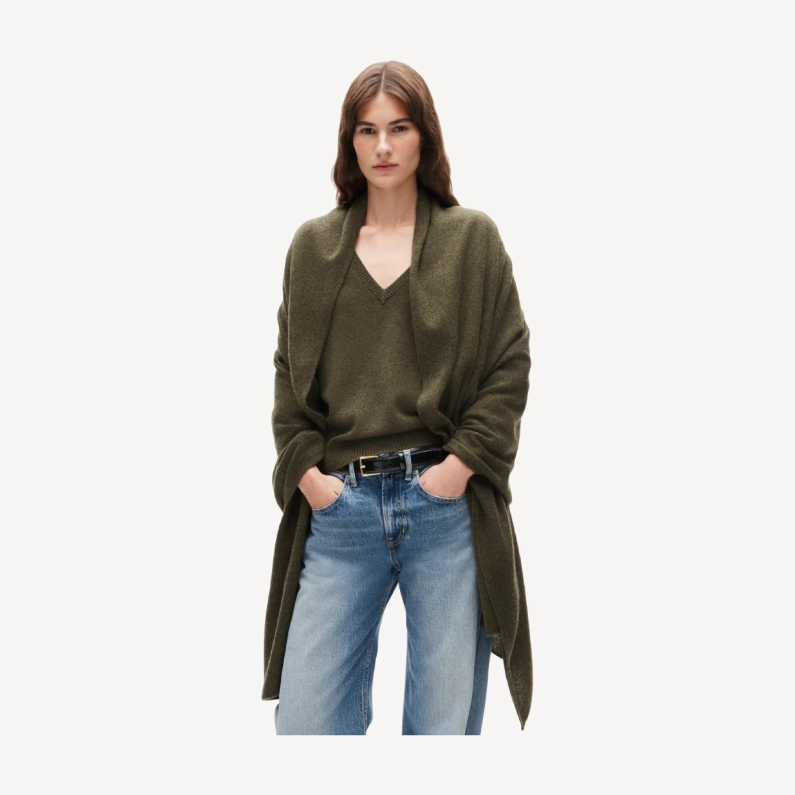 Oversized cashmere wrap