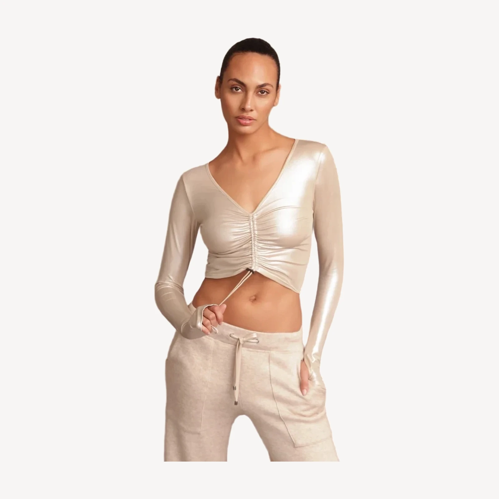 RUCHED TOP [Gold Stone]