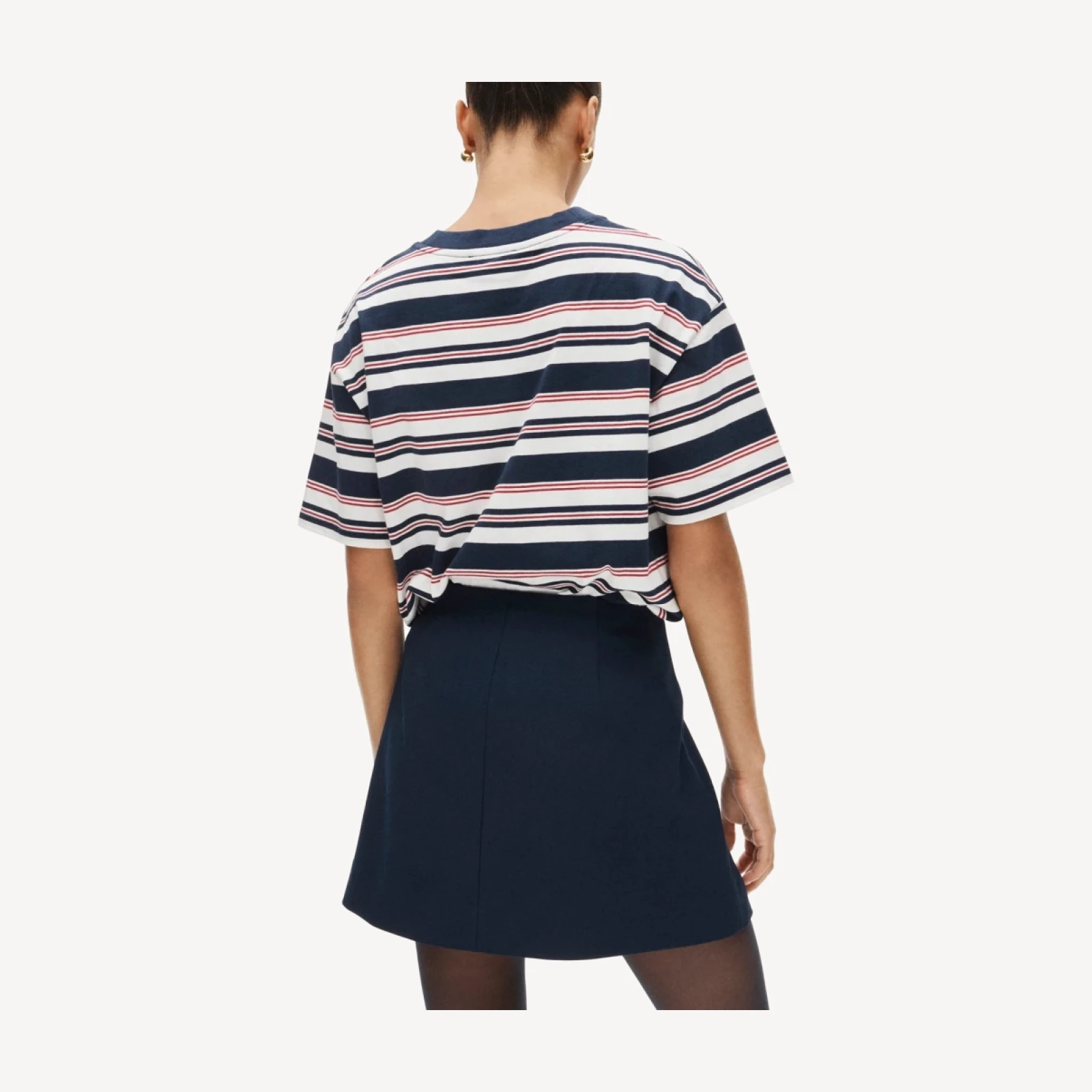 Fairfax mini button-front skirt in four-season stretch