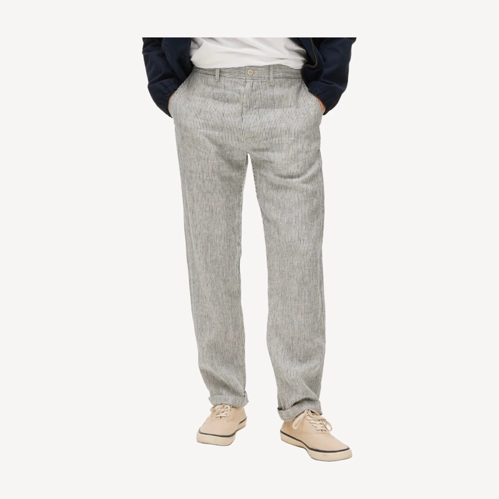 Classic-fit linen trouser