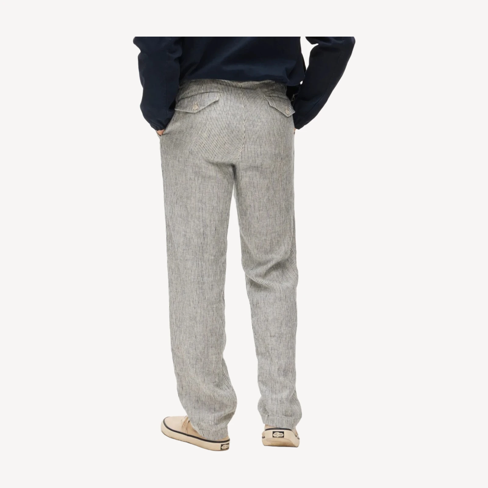 Classic-fit linen trouser