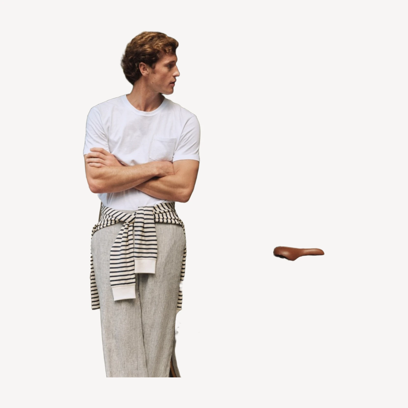Classic-fit linen trouser