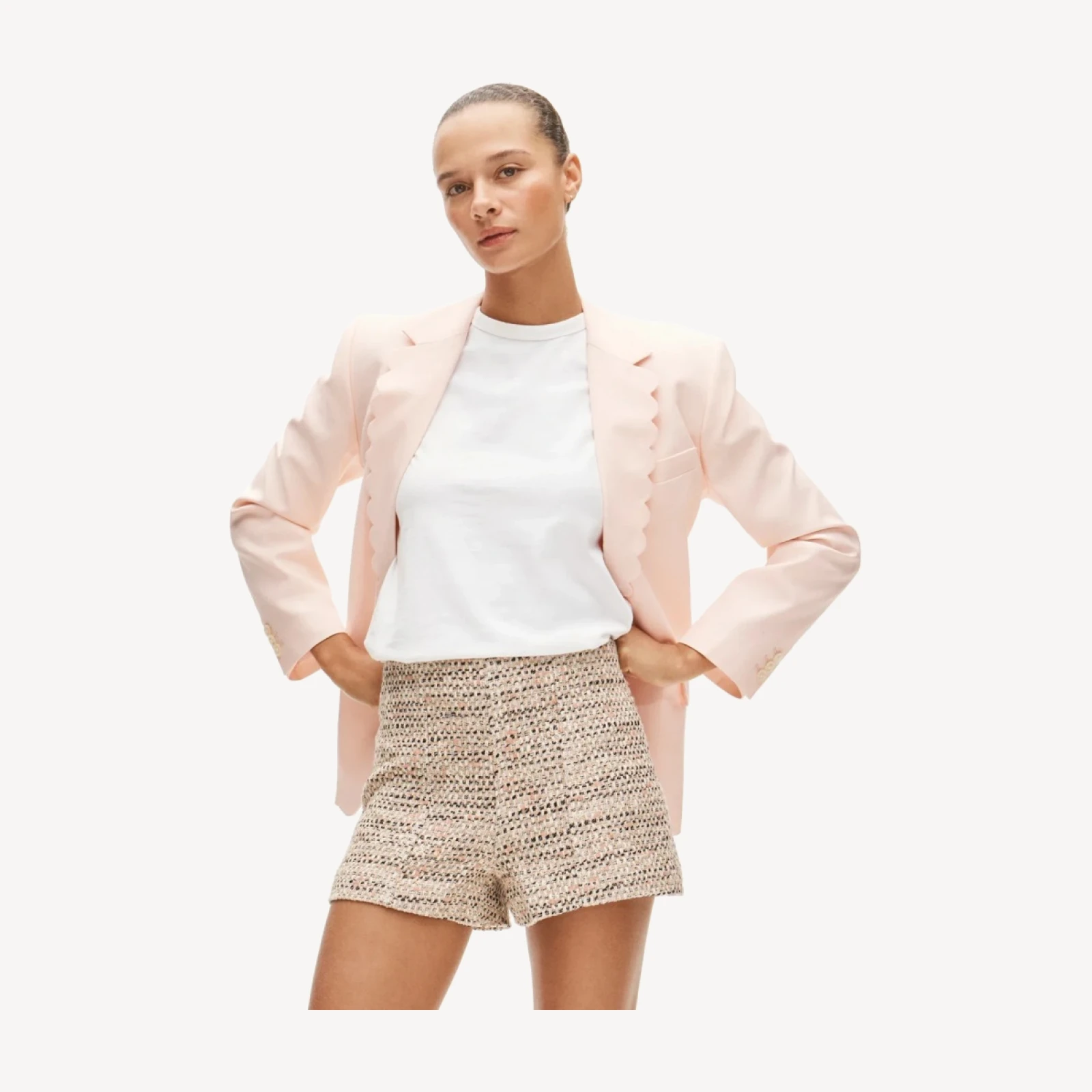 Mini short in tweed