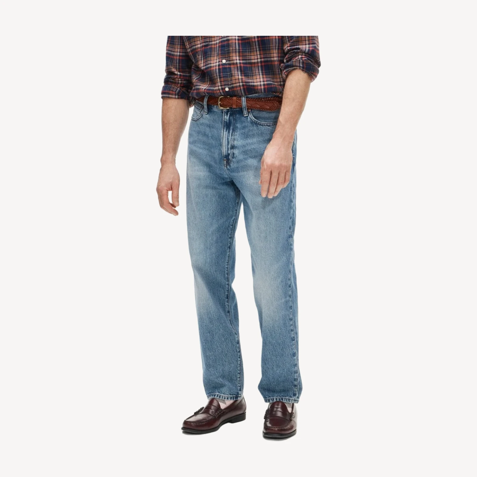 High-rise Straight-fit jean in vintage wash