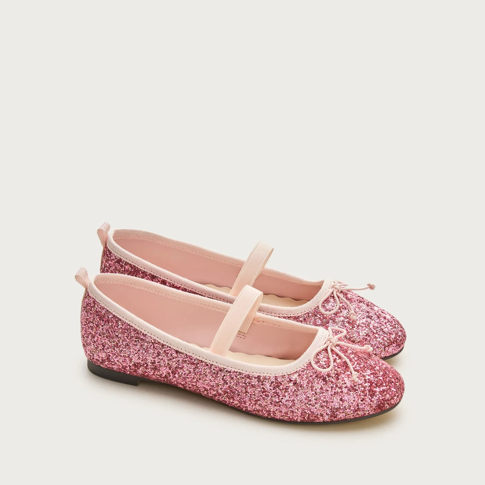 Girls' strappy glitter ballet flats