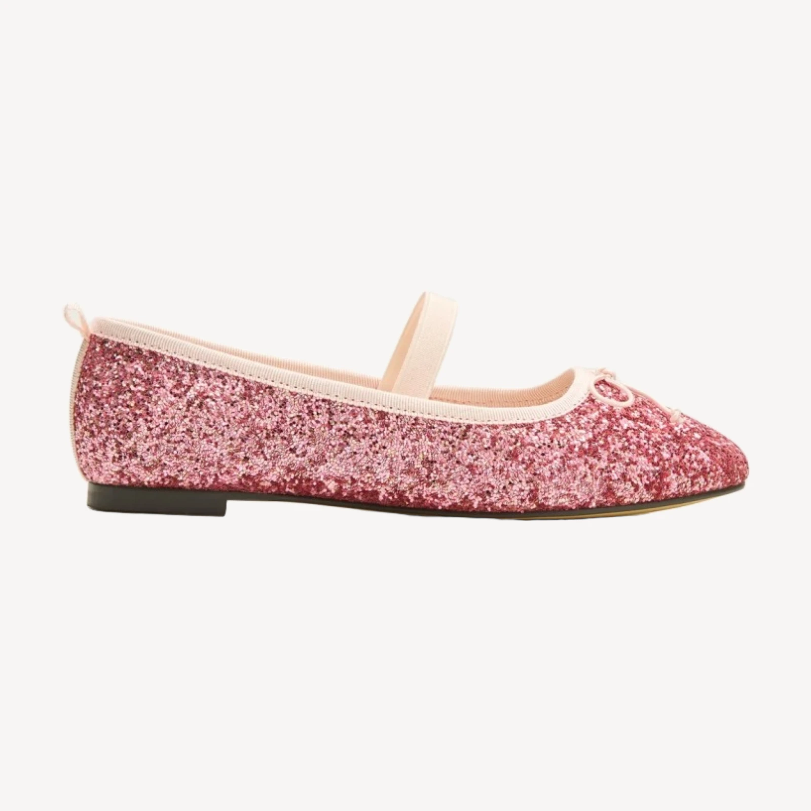 Girls' strappy glitter ballet flats