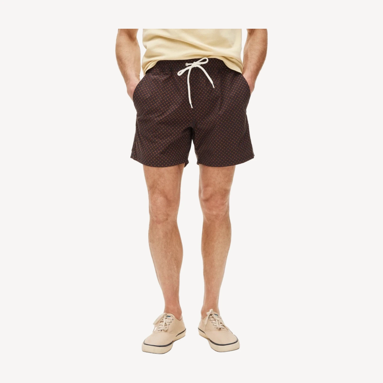6" stretch swim trunk in print with ECONYL® nylon