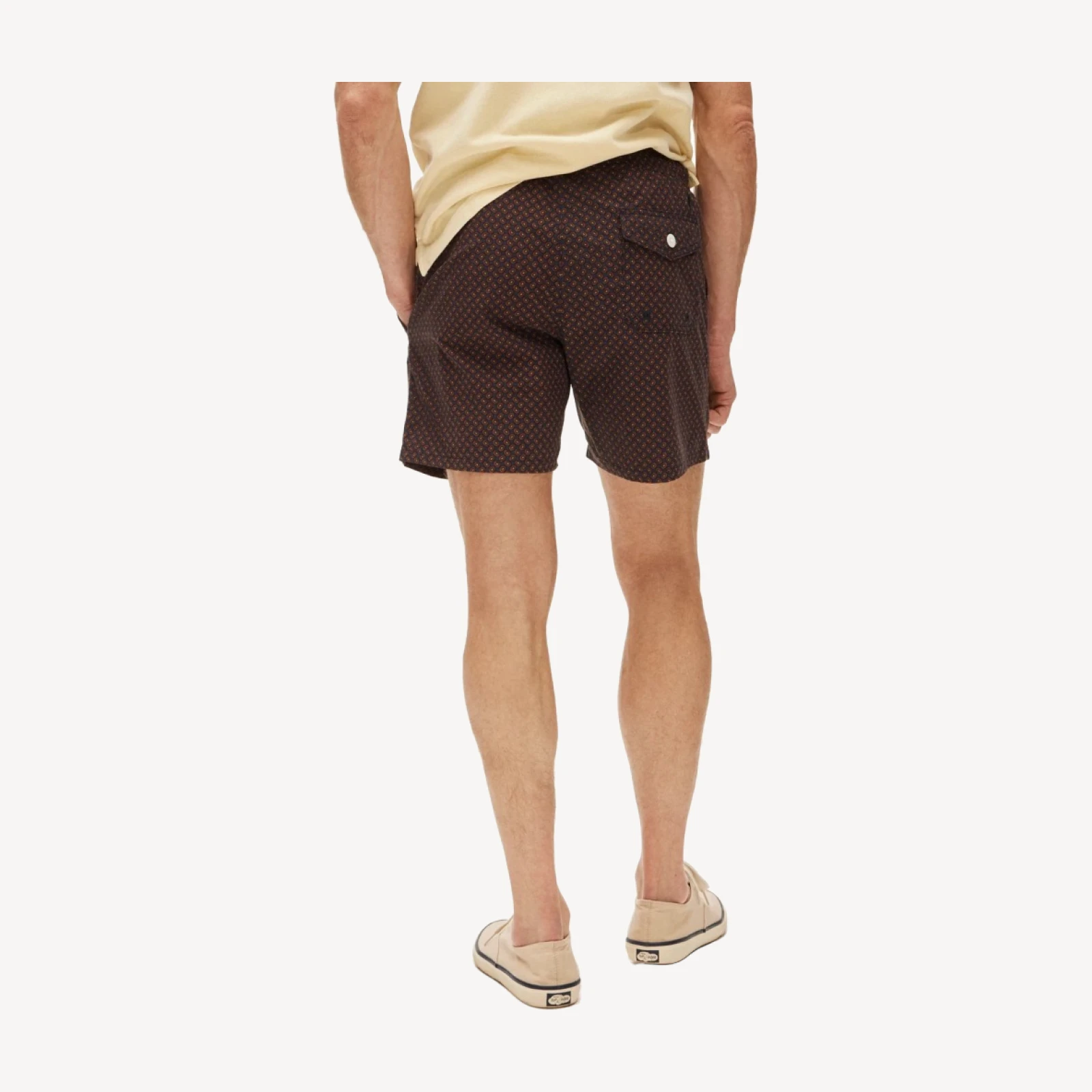 6" stretch swim trunk in print with ECONYL® nylon