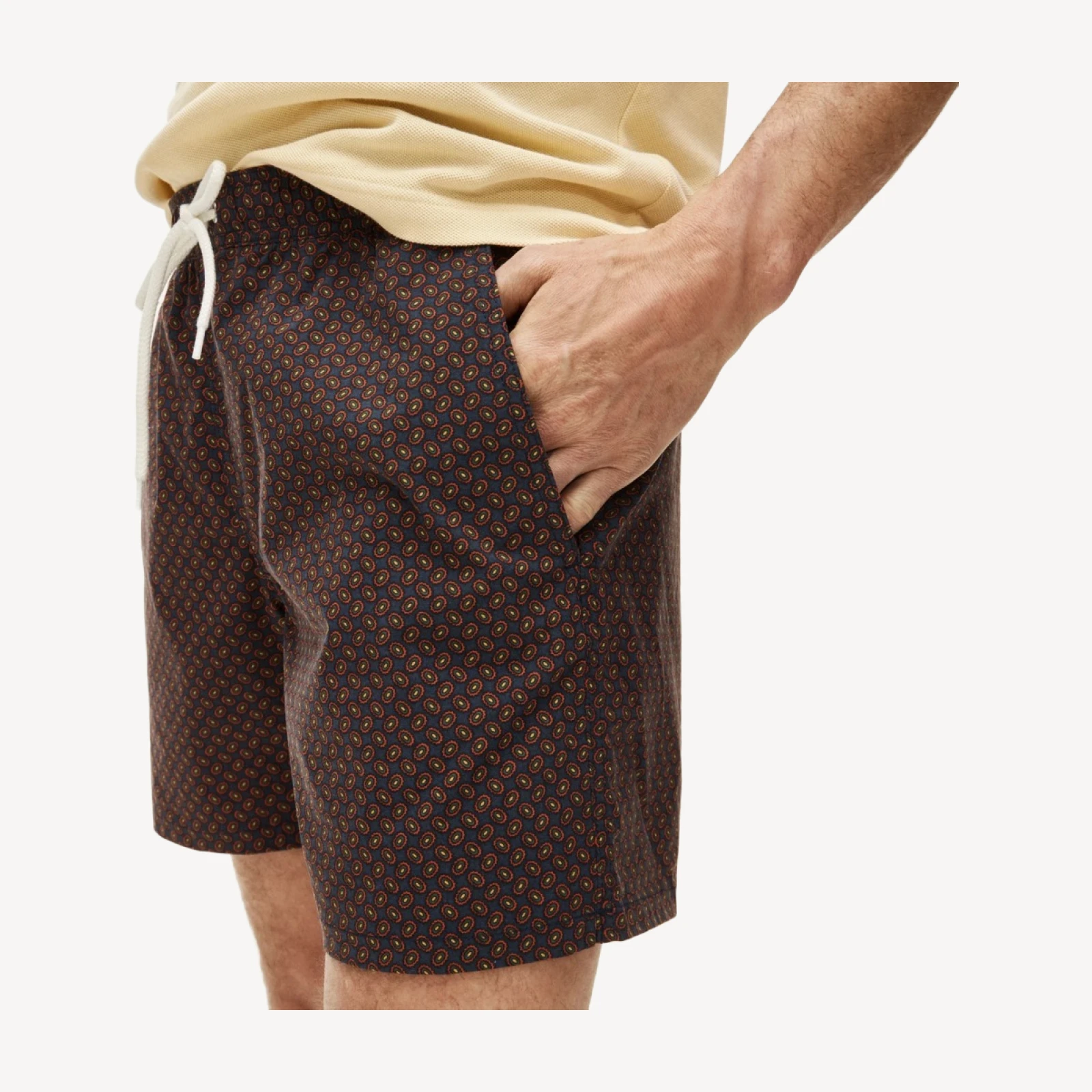 6" stretch swim trunk in print with ECONYL® nylon