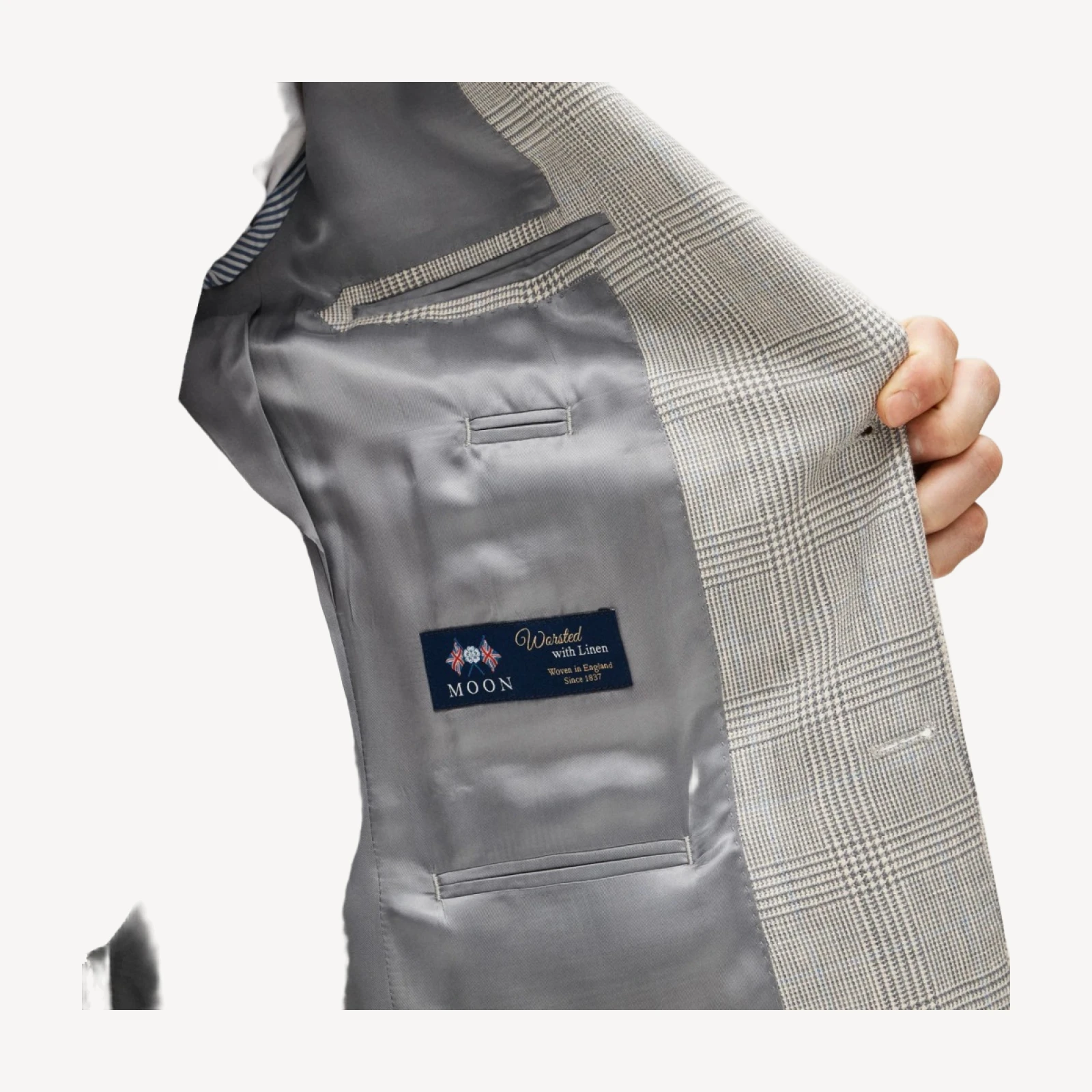 Crosby Classic-fit suit jacket in English wool-linen blend