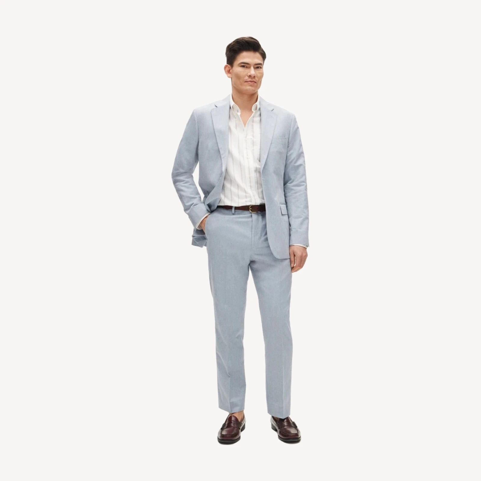 Crosby Classic-fit suit jacket in Baird McNutt Irish cotton-linen blend