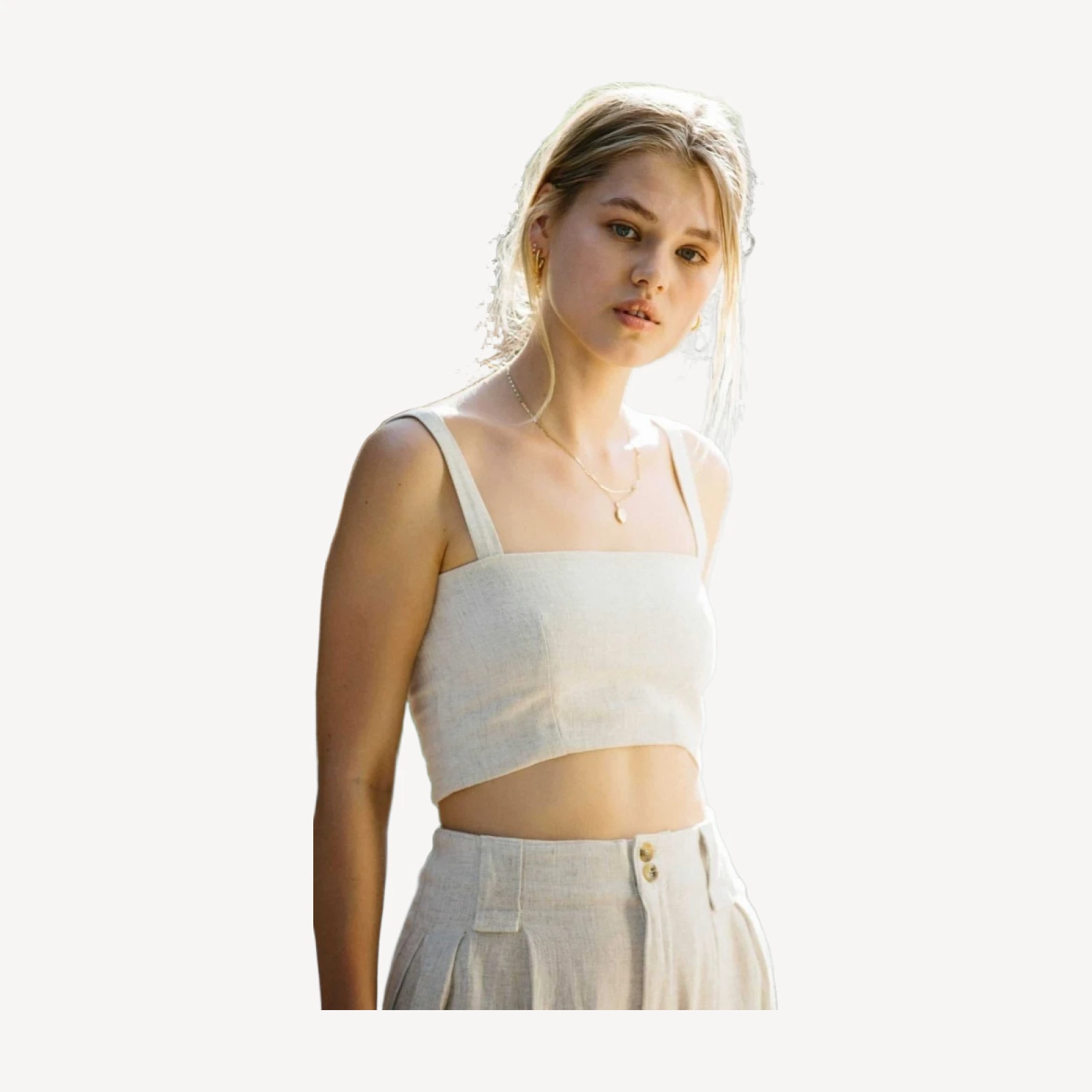 Isajah Top | Linen Oatmeal