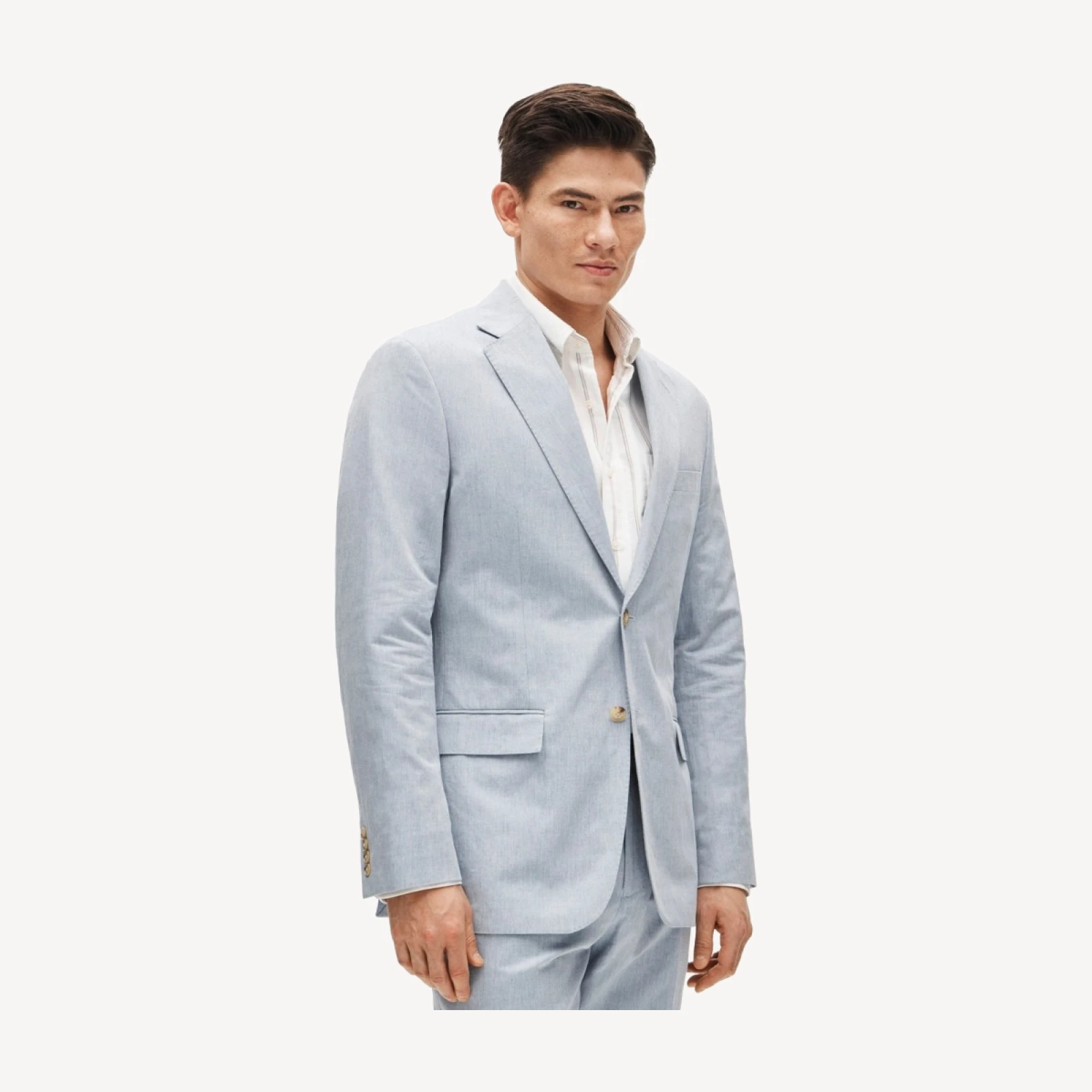 Crosby Classic-fit suit jacket in Baird McNutt Irish cotton-linen blend