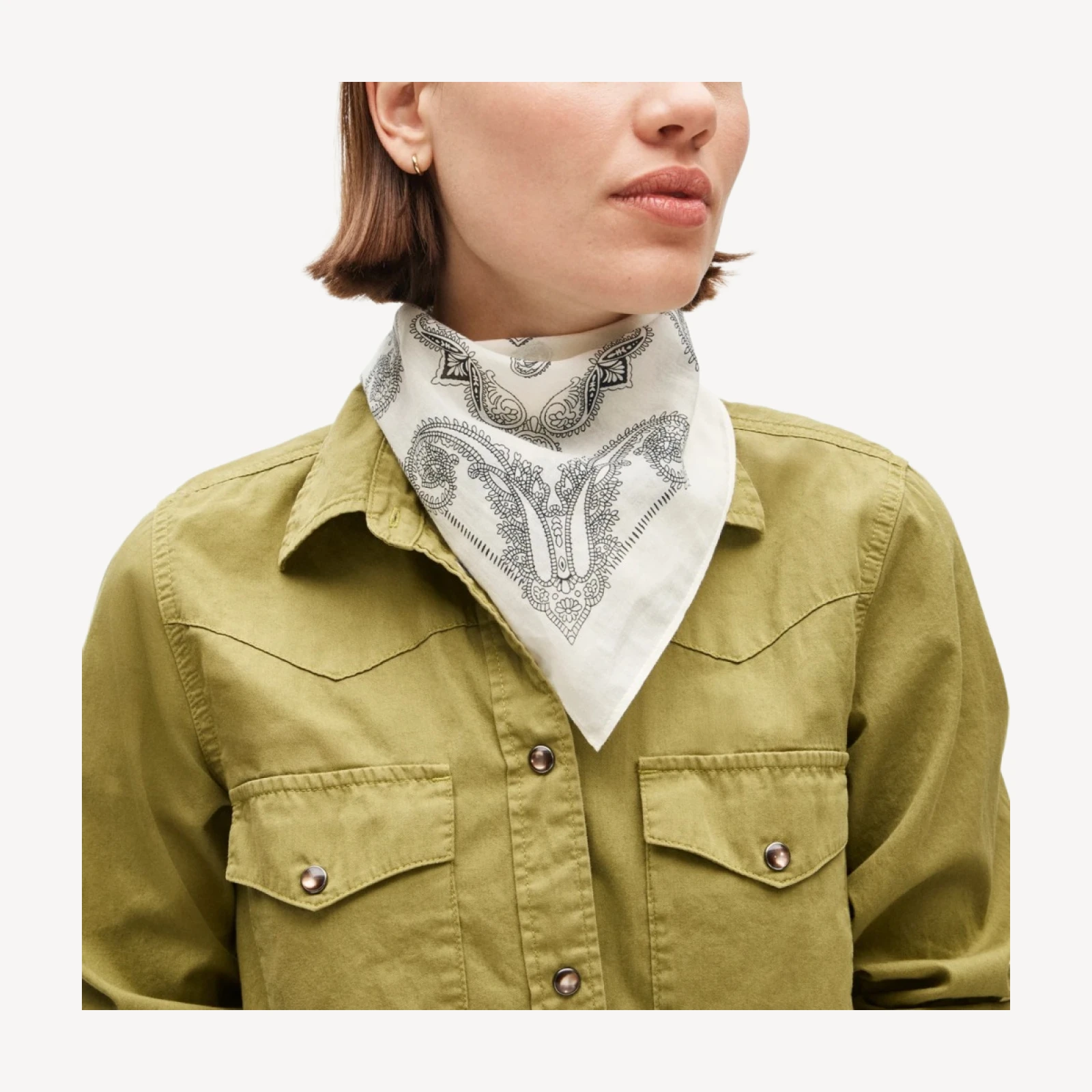 Printed lightweight cotton scarf