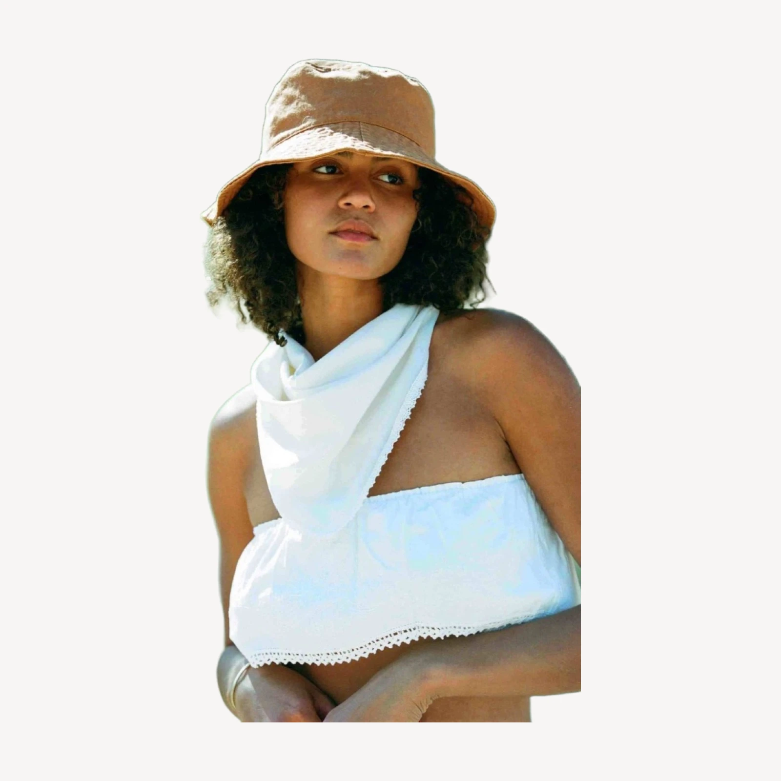 Ivory Silk Face Bandana - The Penelope Bandana