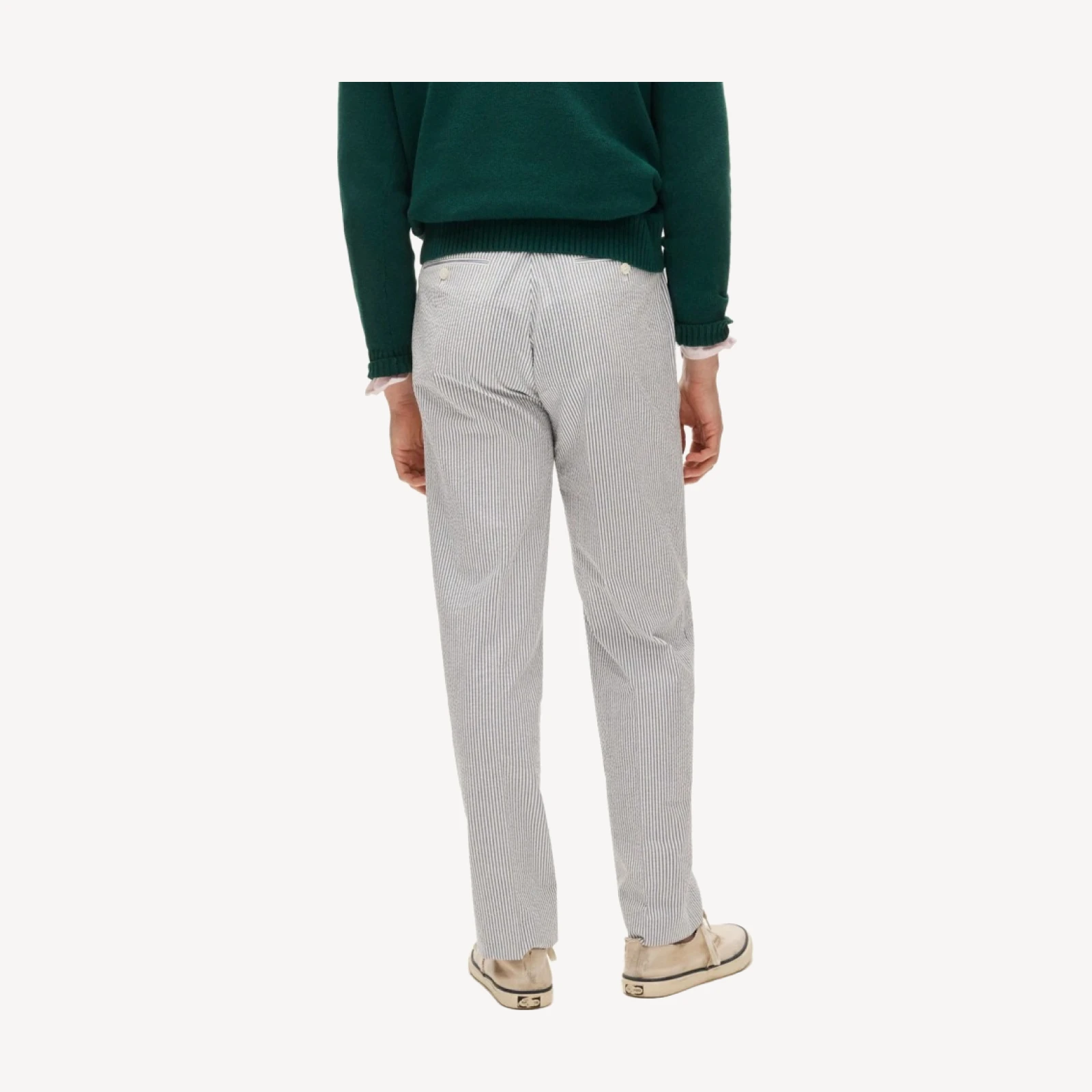 Relaxed-fit trouser in cotton seersucker