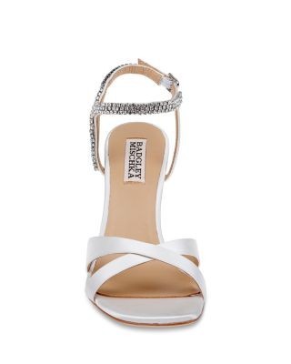 Badgley Mischka Women's Reagan Satin High Heel Sandals, photo 4