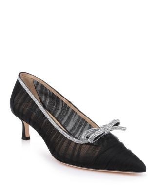 Badgley Mischka Women's Raylee Crystal Trim Ruched Pumps