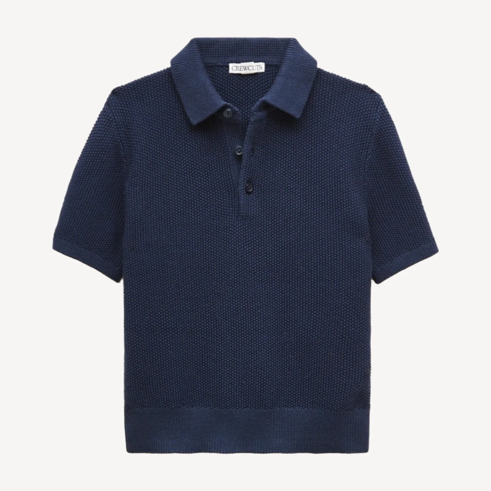 Kids' short-sleeve seed-stitch sweater-polo