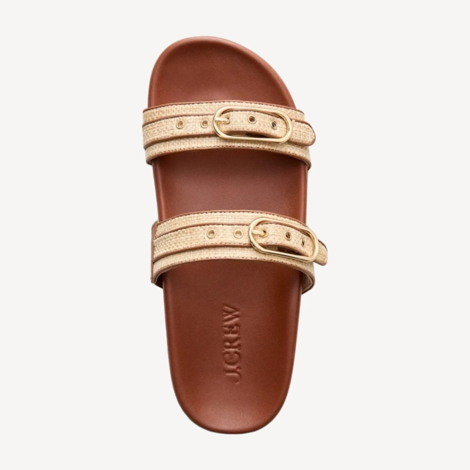 Kira buckle sandals in faux raffia
