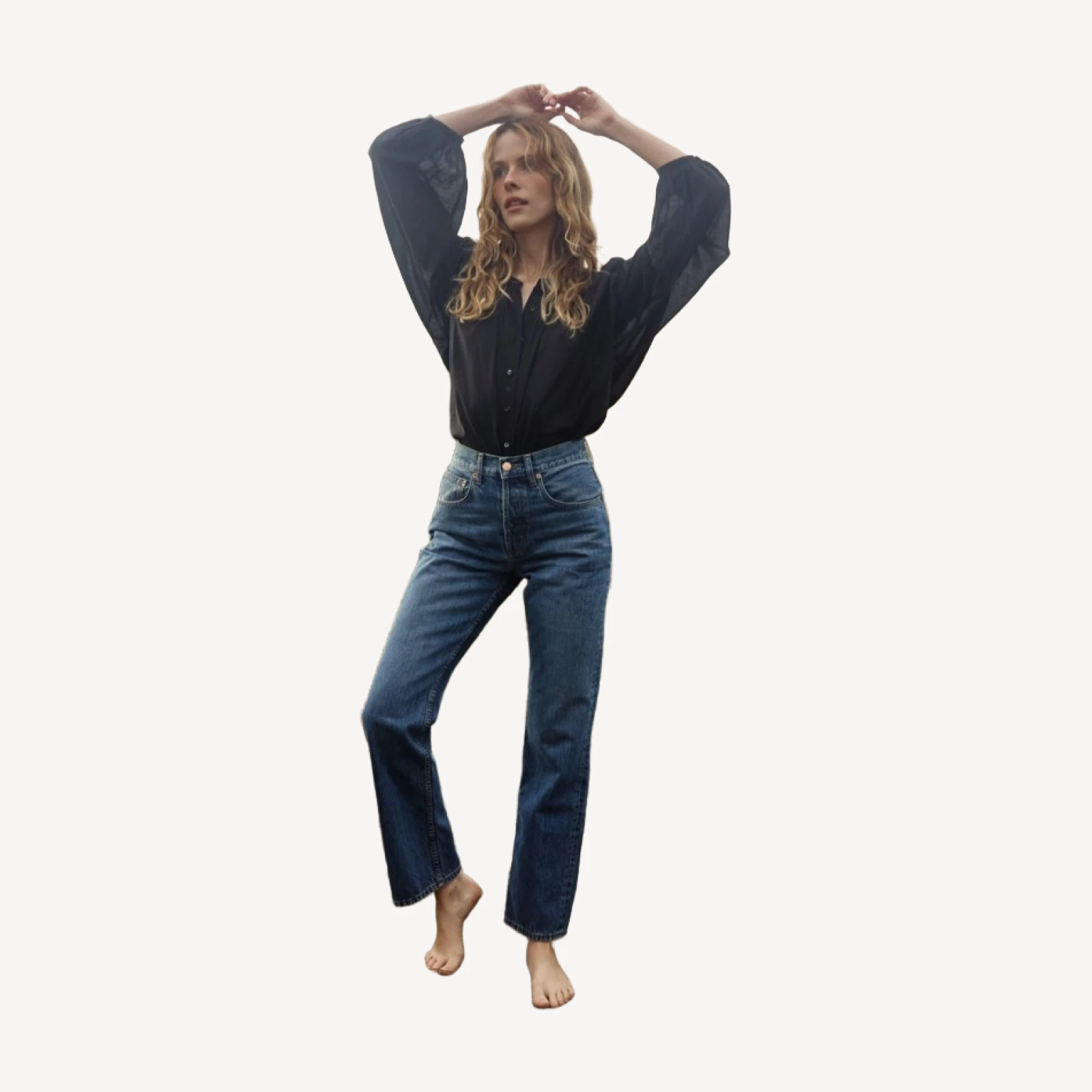 THE JANE BLOUSE -- BLACK