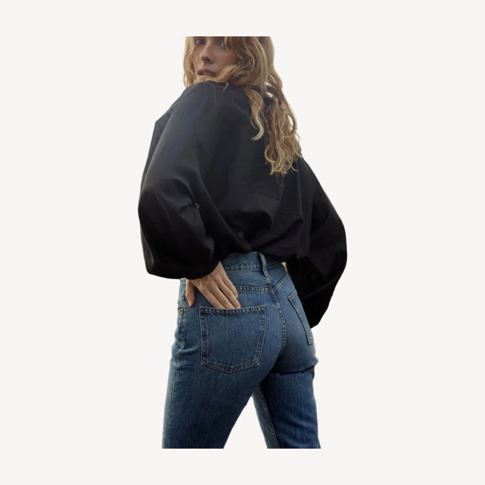 THE JANE BLOUSE -- BLACK