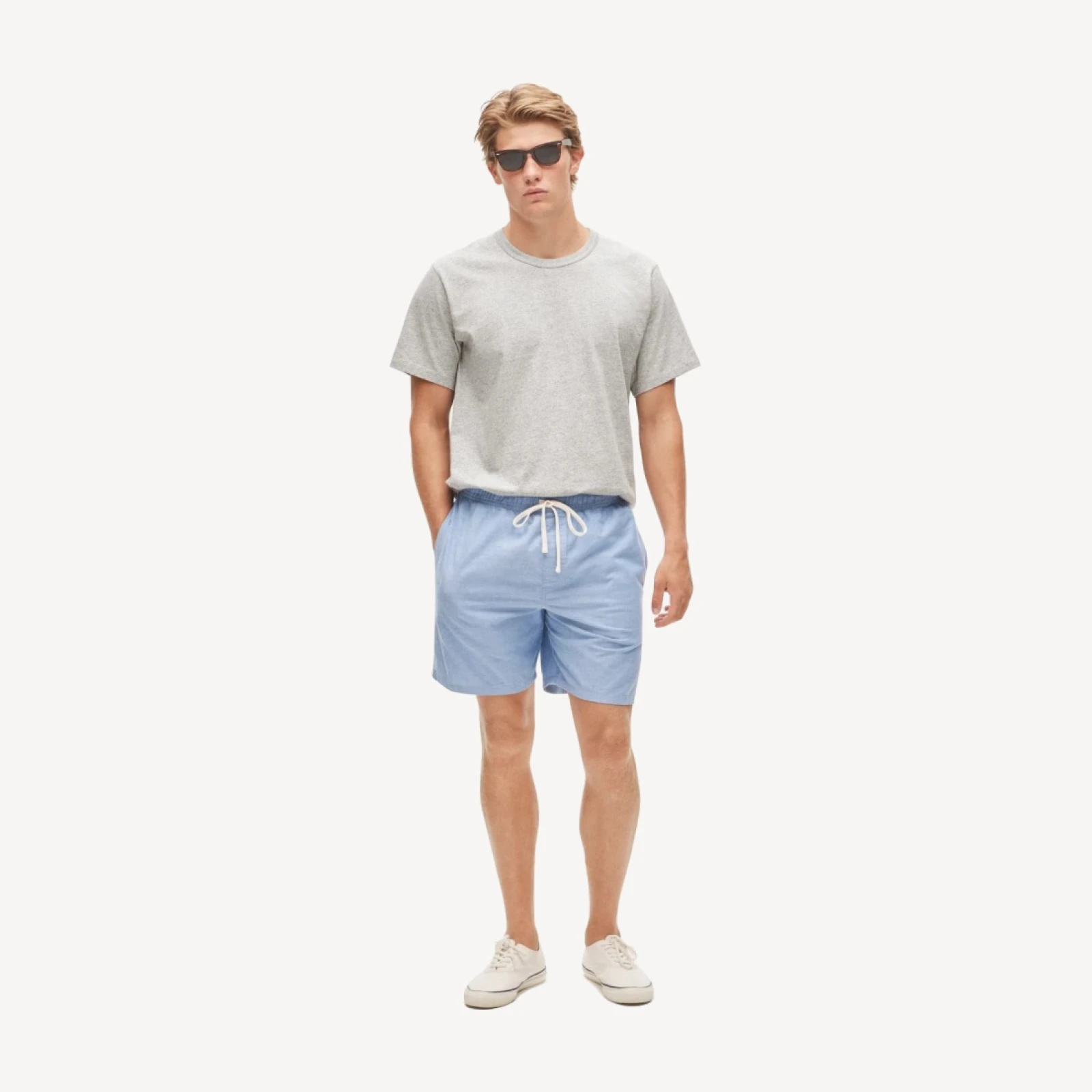 7'' lounge short in Broken-in oxford cloth