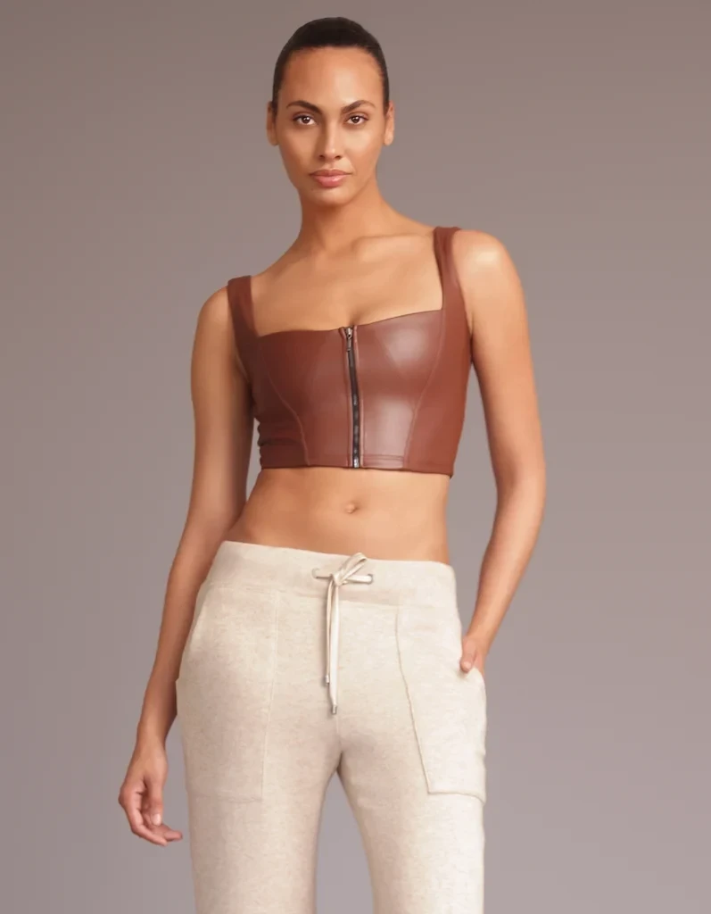 LEATHER BUSTIER [Mocha]