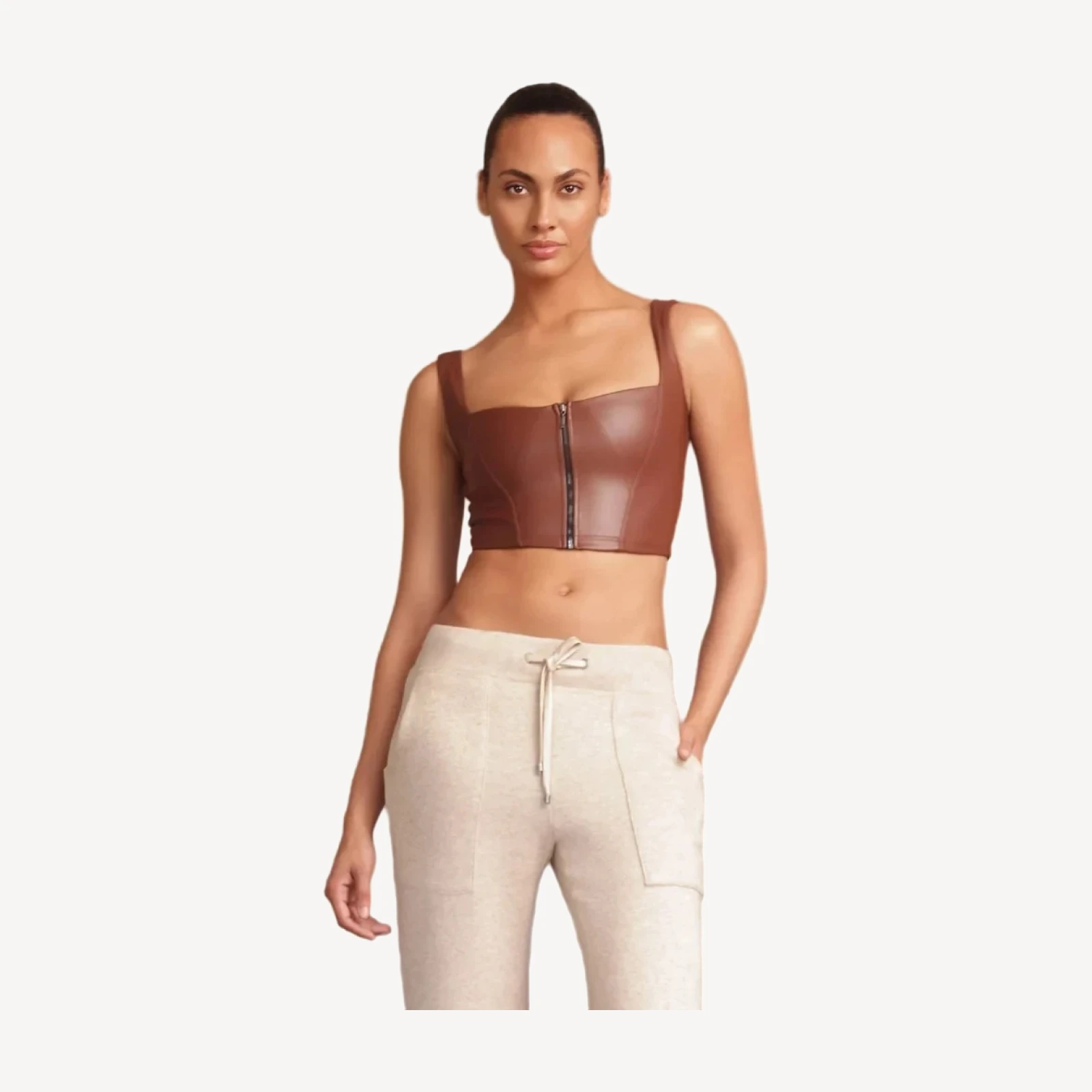 LEATHER BUSTIER [Mocha]