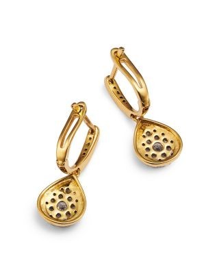 Bloomingdale's Fine Collection Diamond Cluster Drop Earrings in 14K Yellow Gold, 0.75 tcw