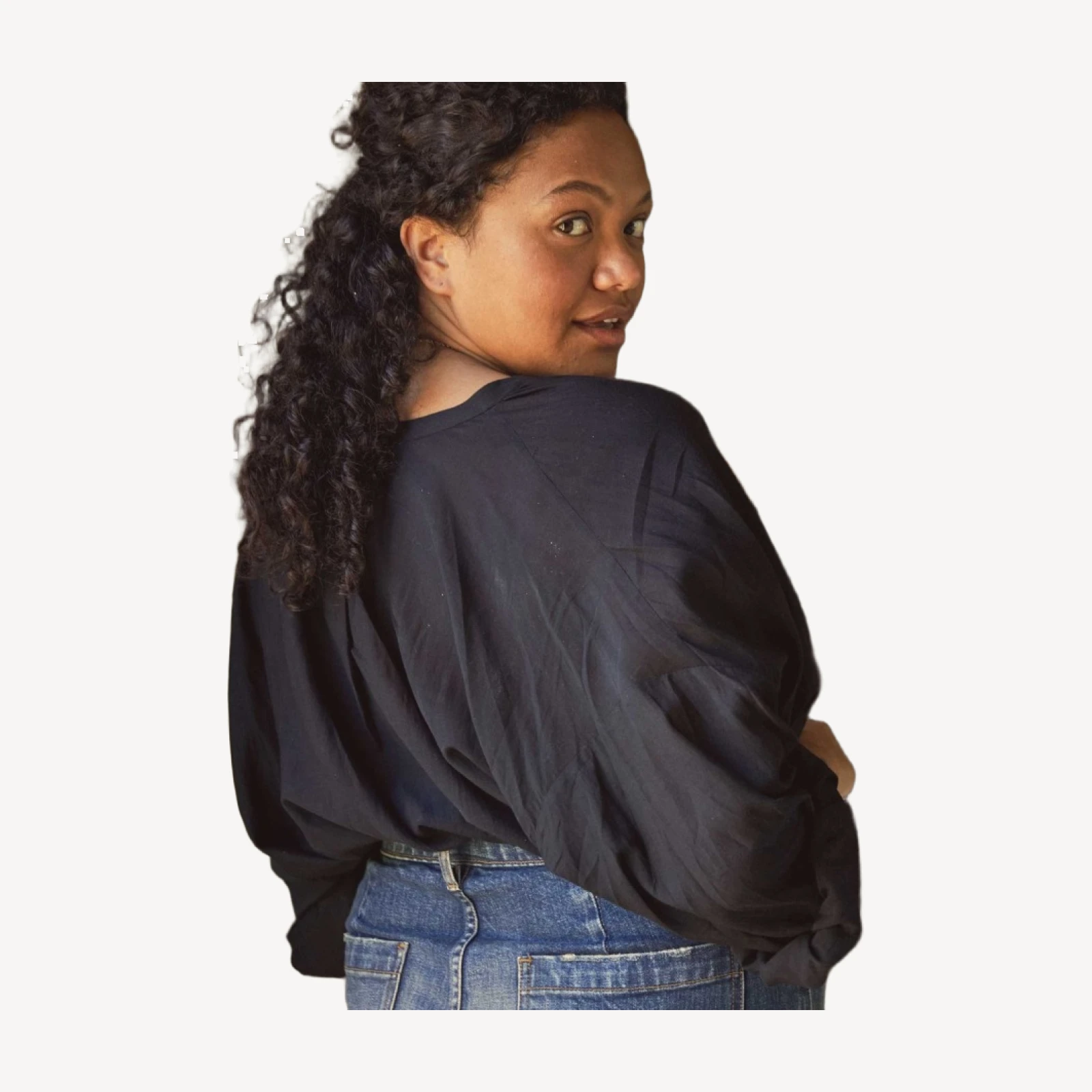 THE JANE BLOUSE -- BLACK