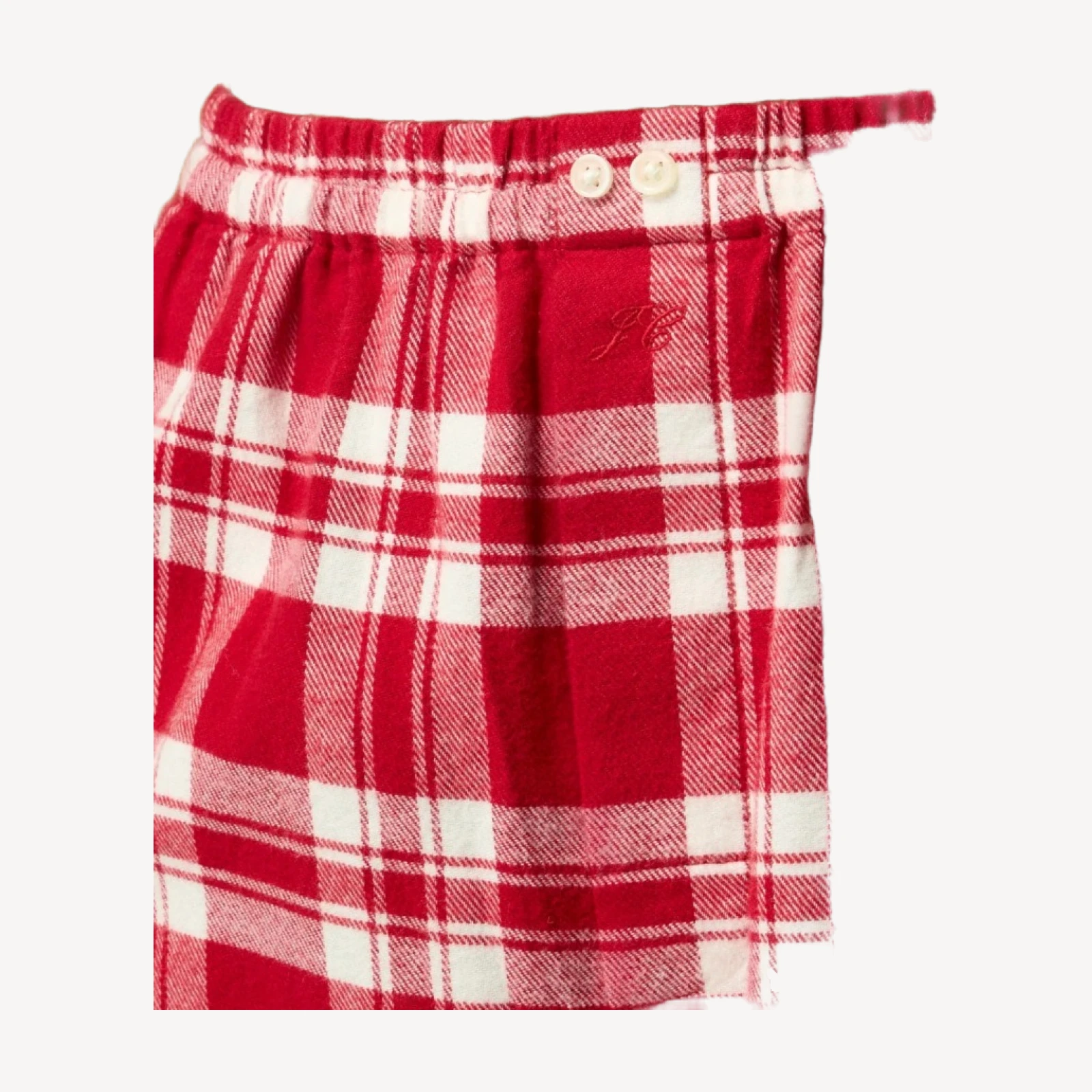 Pajama pant in plaid cotton flannel