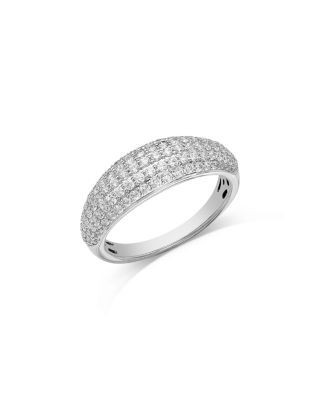 Bloomingdale's Fine Collection Diamond Pave Multirow Ring in 14K White Gold, 0.75 tcw