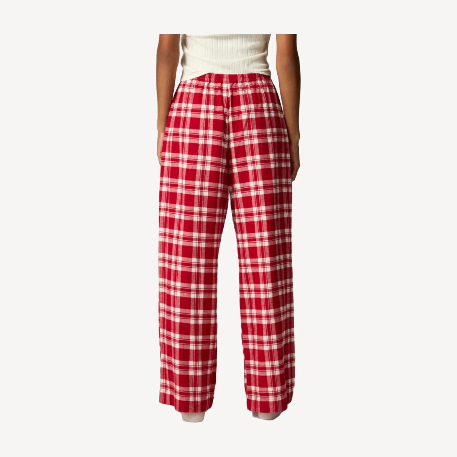 Pajama pant in plaid cotton flannel