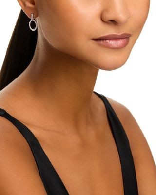 Bloomingdale's Fine Collection Diamond Circle Drop Earrings in 14K White Gold, 0.50 tcw