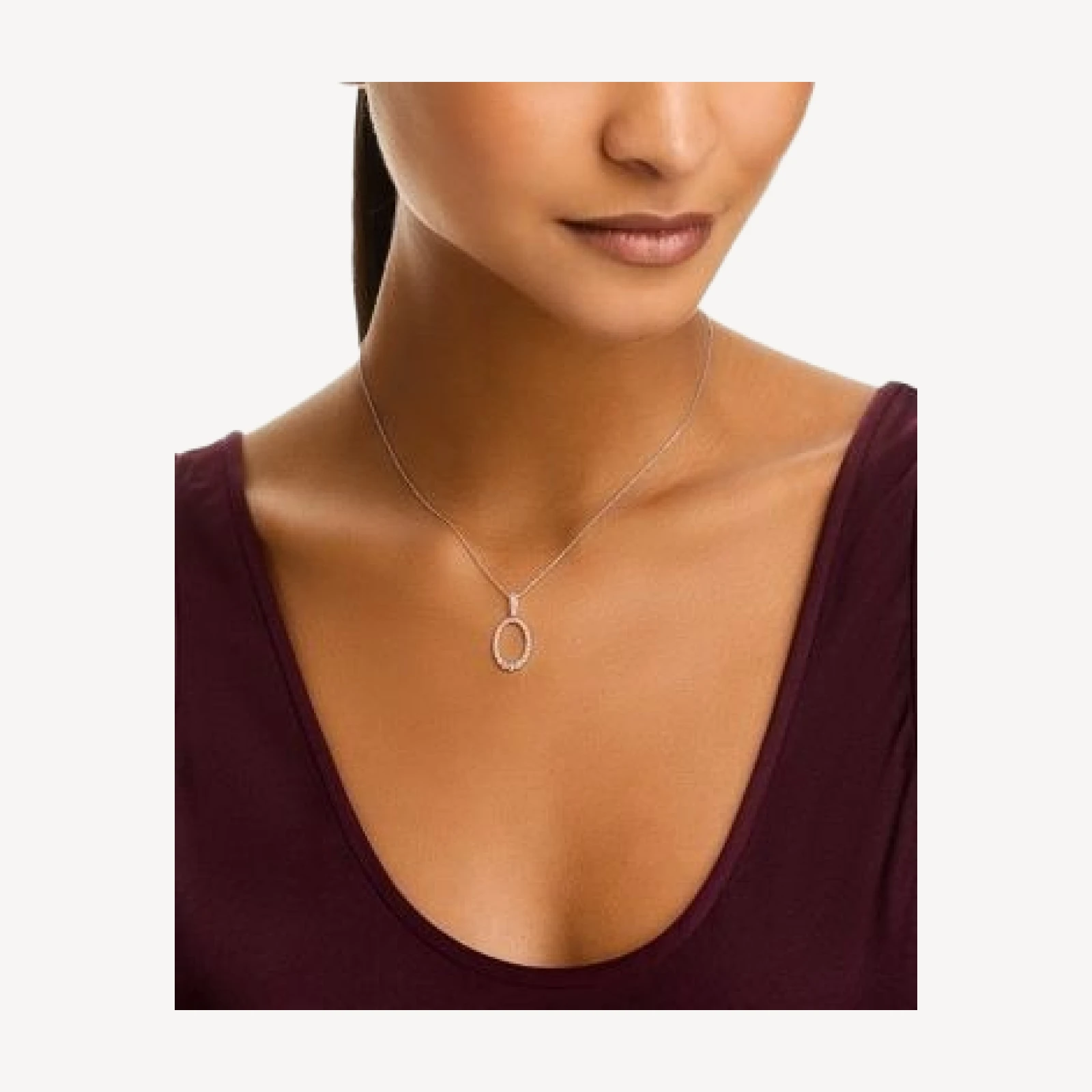 Bloomingdale's Fine Collection Diamond Circle Pendant Necklace in 14K White Gold, 0.50 tcw