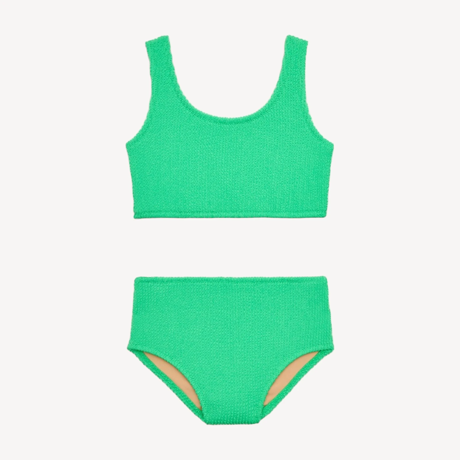 Girls' scrunchie scoopneck two-piece swimsuit